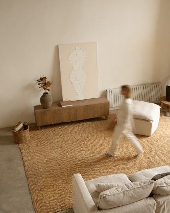 Arena - Mueble TV de madera de chapa de fresno natural en tono avellana de varias medidas
