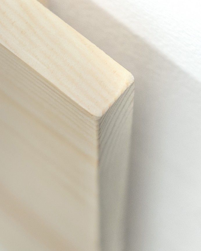 Pritn - Cabecero de madera maciza estampado motivo Pirámides Il en tono natural de varias medidas