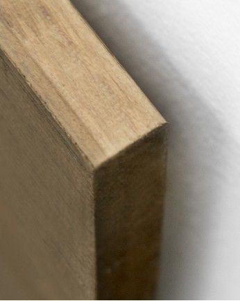 Pritn - Cabecero de madera maciza estampado motivo Flores acuarelas en tono roble oscuro de varias medidas