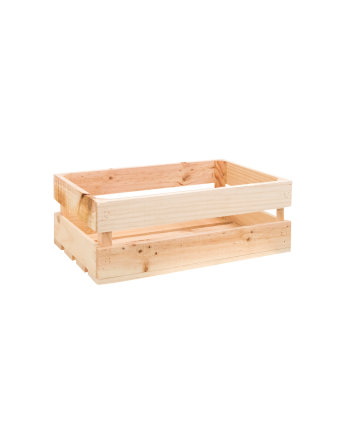 Box - Caja de madera maciza en tono natural mediana