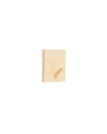 Kerry - Colgador de pared de madera maciza en tono natural de 8x6cm