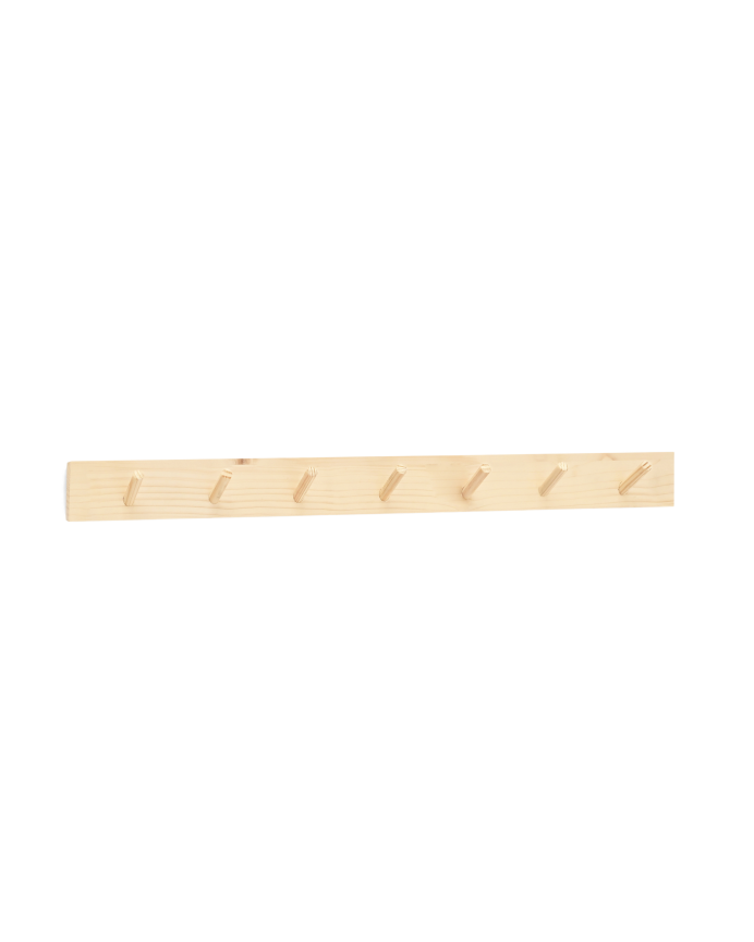 Kerry - Colgador de pared de madera maciza en tono natural de 61x5cm