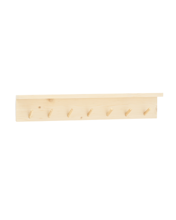 Kerry - Colgador de pared de madera maciza en tono natural de 61x9,5cm