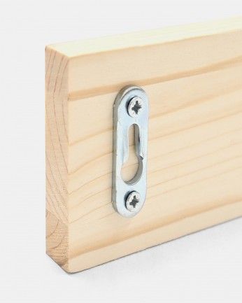 Kerry - Colgador de pared de madera maciza en tono natural de 26x5cm