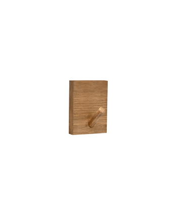 Kerry - Colgador de pared de madera maciza en tono roble oscuro de 8x6cm