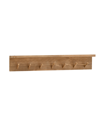 Kerry - Colgador de pared de madera maciza en tono roble oscuro de 61x9,5cm