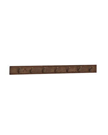Kerry - Colgador de pared de madera maciza en tono nogal de 61x5cm