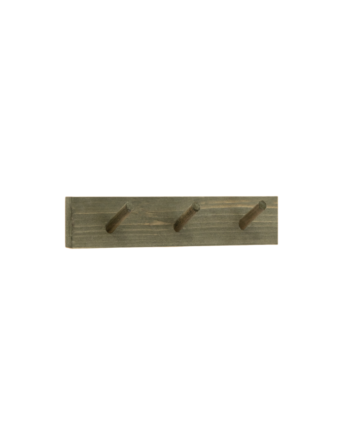 Kerry - Colgador de pared de madera maciza en tono verde de 26x5cm