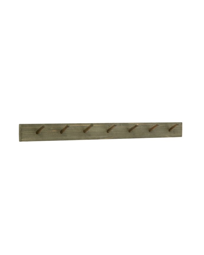 Kerry - Colgador de pared de madera maciza en tono verde de 61x5cm