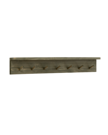 Kerry - Colgador de pared de madera maciza en tono verde de 61x9,5cm