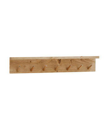 Kerry - Colgador de pared de madera maciza en tono roble medio de 61x9,5cm
