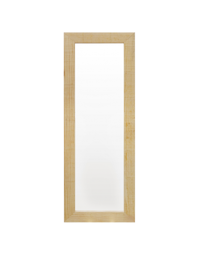 Panal - Espejo de madera maciza tono natural de varias medidas
