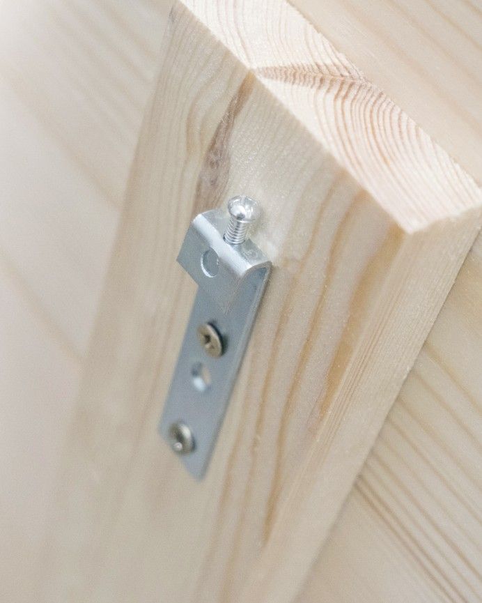 Print - Cabecero de madera maciza estampado motivo 'Geométrico marrón" en tono natural de varias medidas 