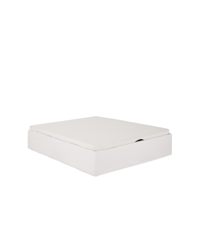 Marlon - Funda para canapé desenfundable de lino blanco para colchón de varias medidas
