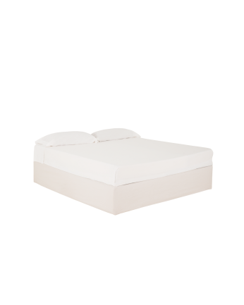Marlon - Funda para canapé desenfundable de lino blanco para colchón de varias medidas