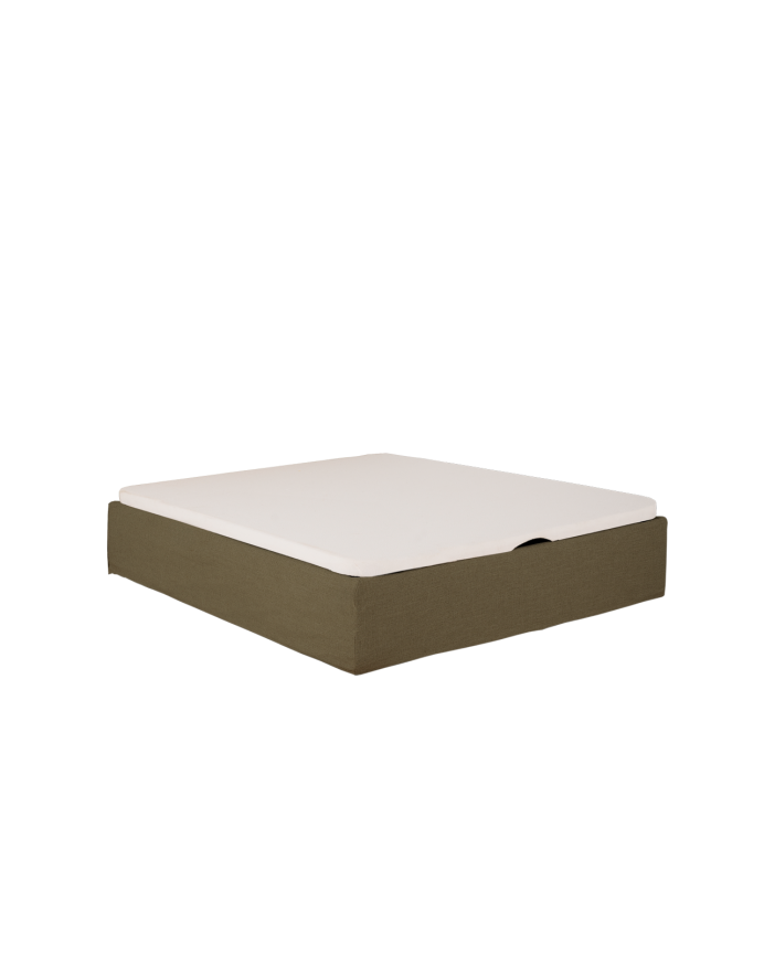 Marlon - Funda para canapé desenfundable de lino verde para colchón de varias medidas