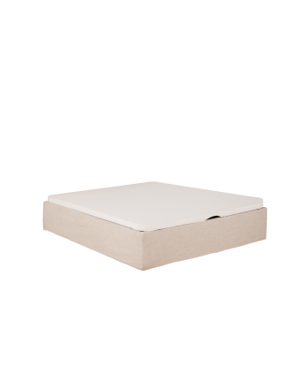 Marlon - Funda para canapé desenfundable de lino beige para colchón de varias medidas