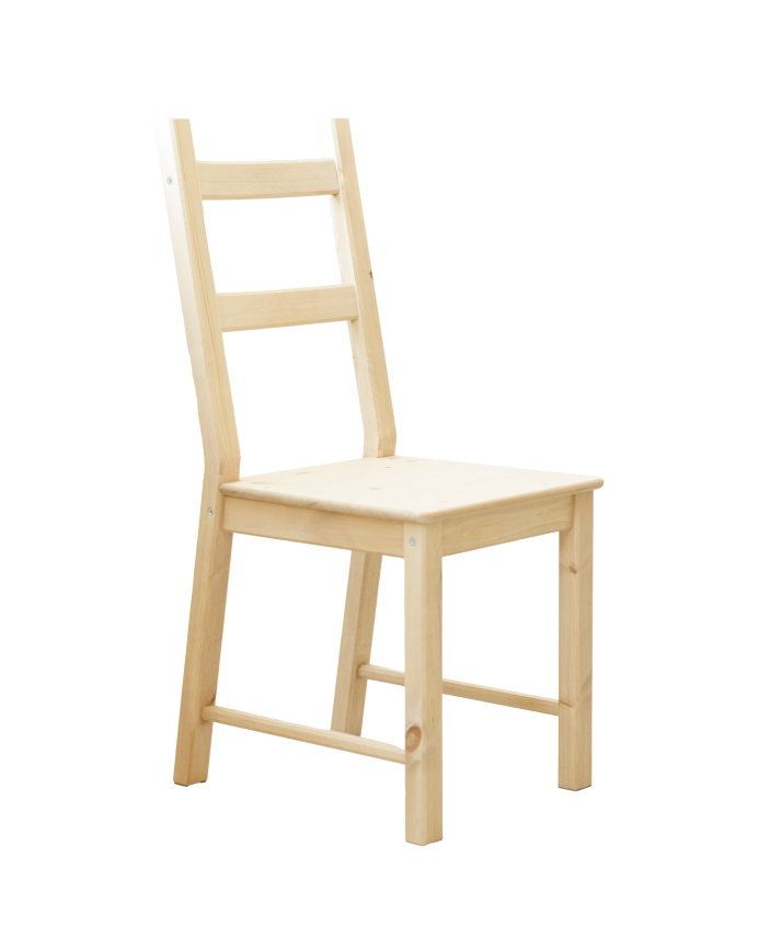Kenzo - Silla de madera maciza de pino en tono natural de 95cm
