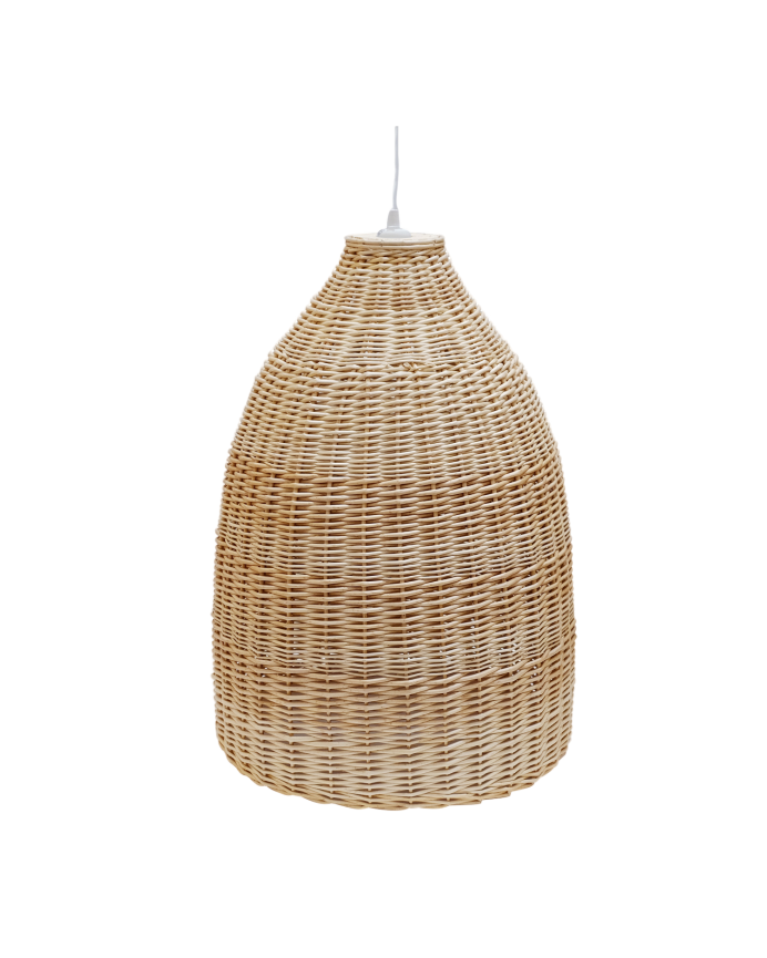 Telu - Lámpara de techo de mimbre tono natural de 65x45cm