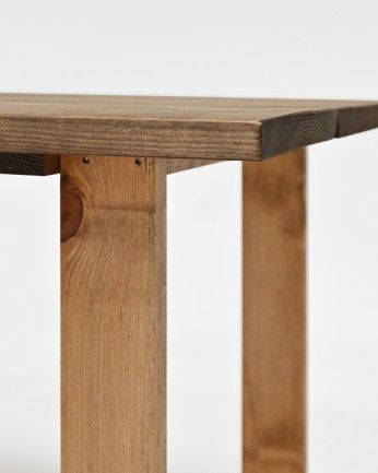 Santurce - Mesa de centro de madera maciza acabado roble oscuro de 120x60cm
