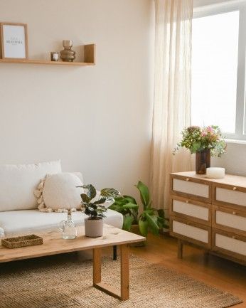 Santurce - Mesa de centro de madera maciza acabado roble oscuro de 120x60cm