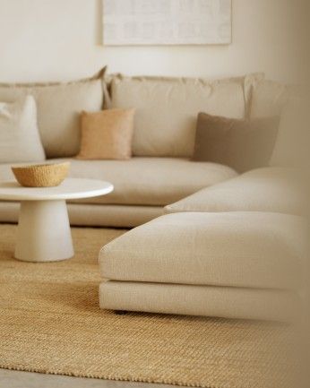 Camila - Sofá con chaise longue derecho tono beige de varias medidas