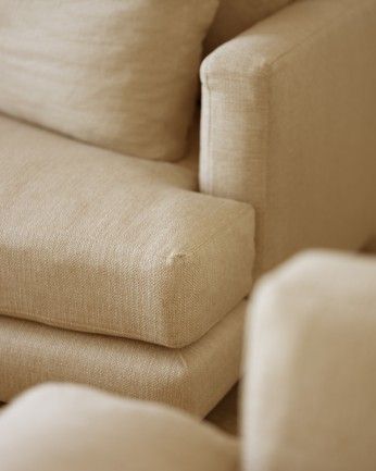 Camila - Sofá con chaise longue izquierdo tono beige de varias medidas