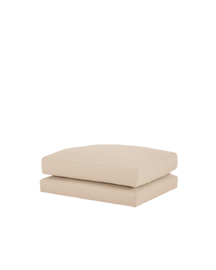 Camila - Puf tono beige de 96x78cm