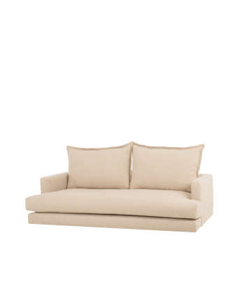 Camila - Sofá recto tono beige de 215x105cm