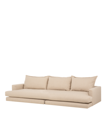 Camila - Sofá recto tono beige de 325x105cm