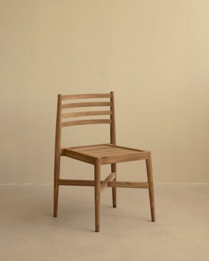 Buca - Silla de madera de teca de 80cm