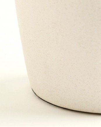 Francoise - Lámpara de mesa de cerámica y pantalla de tejido de algodón y poliéster de 47x27cm