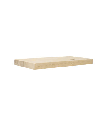 Tak - Mesita de noche de madera maciza flotante en tono natural de 45cm