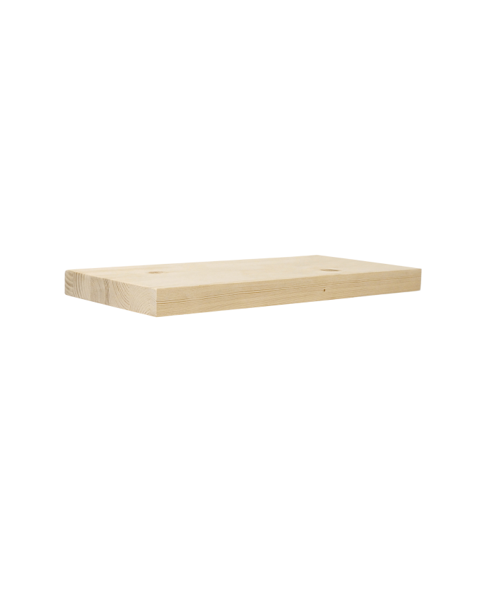 Tak - Mesita de noche de madera maciza flotante en tono natural de 45cm