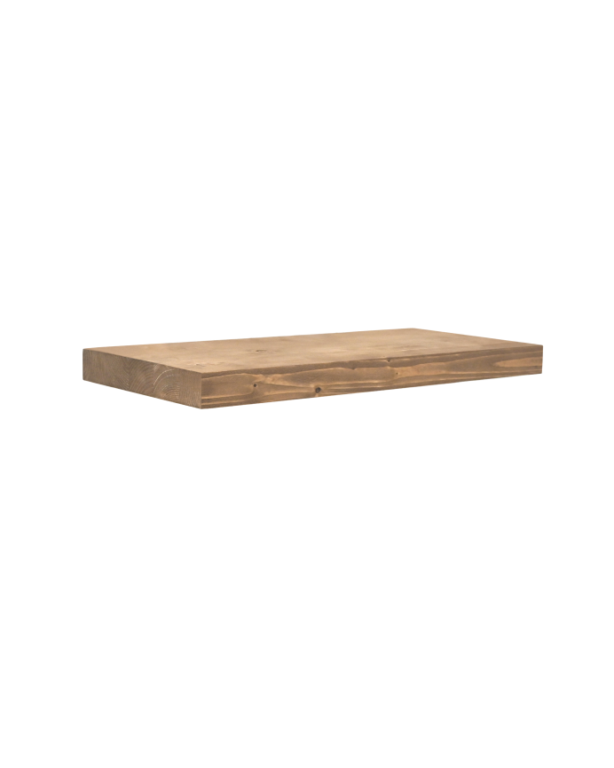 Tak - Mesita de noche de madera maciza flotante en tono roble oscuro de 45cm