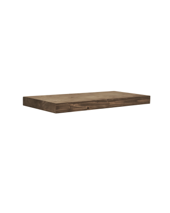 Tak - Mesita de noche de madera maciza flotante en tono nogal de 45cm