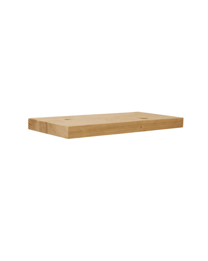 Tak - Mesita de noche de madera maciza flotante en tono roble medio de 45cm