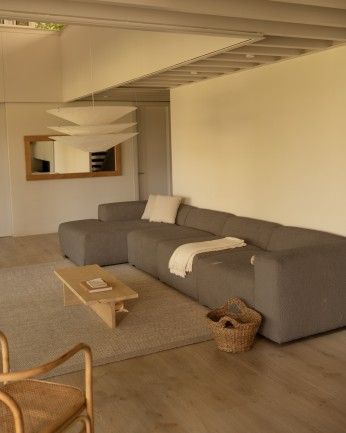 Bruce - Sofá de 4 módulos con chaise longue izquierdo de bouclé color marrón 420x172cm