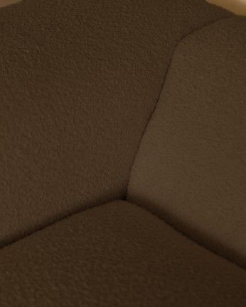 Bruce - Sofá de 4 módulos de bouclé color marrón 420x110cm