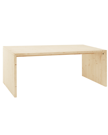 Denia - Mesa de comedor de madera maciza en tono natural de varias medidas