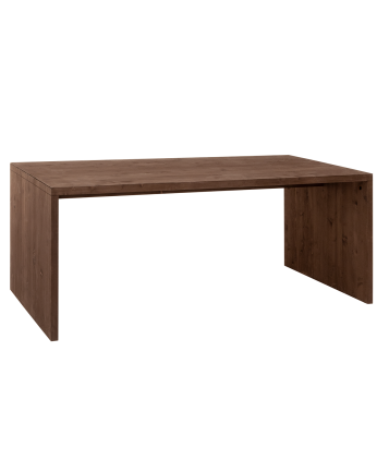Denia - Mesa de comedor de madera maciza en tono nogal de varias medidas