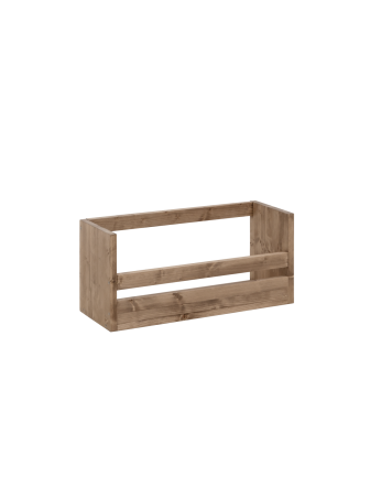 Box - Estante zapatero de madera maciza en tono roble oscuro de varias medidas