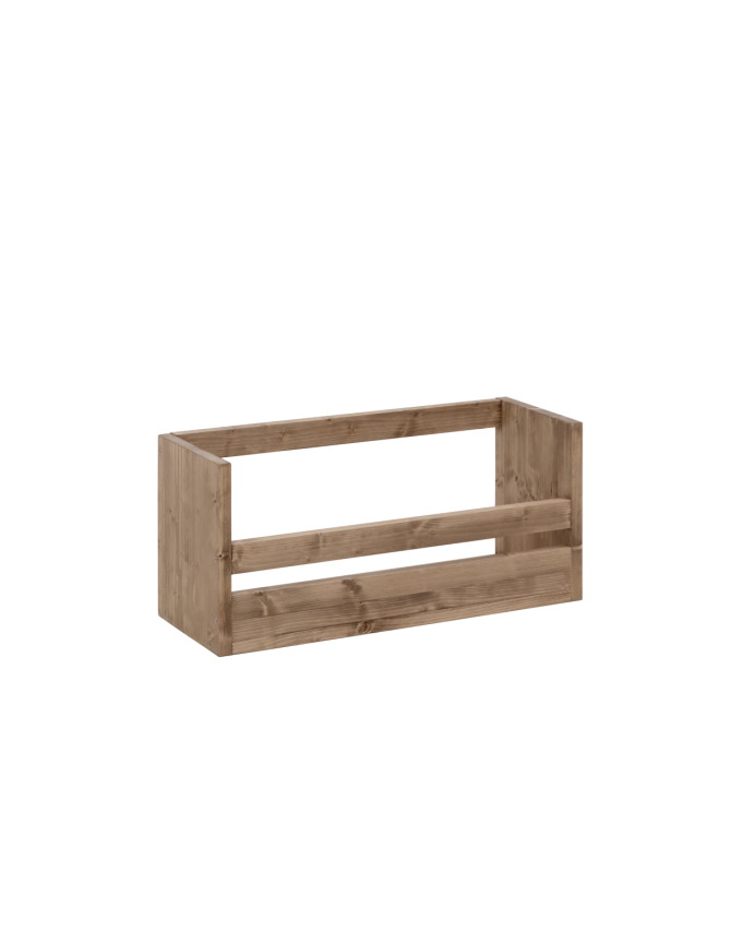 Box - Estante zapatero de madera maciza en tono roble oscuro de varias medidas