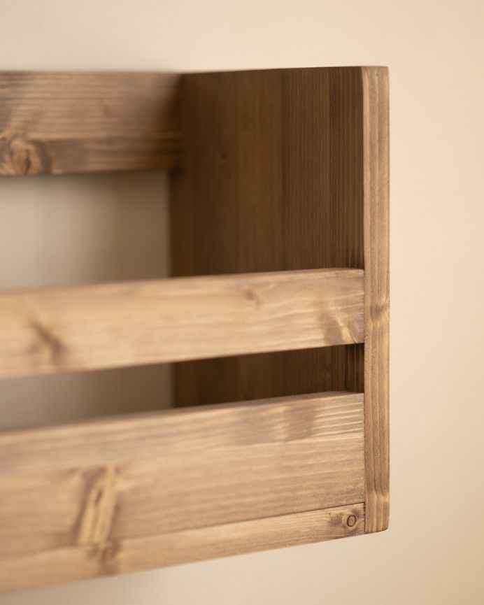 Box - Estante zapatero de madera maciza en tono roble oscuro de varias medidas