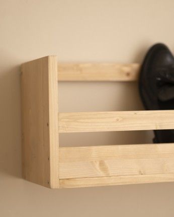 Box - Estante zapatero de madera maciza en tono roble medio de varias medidas