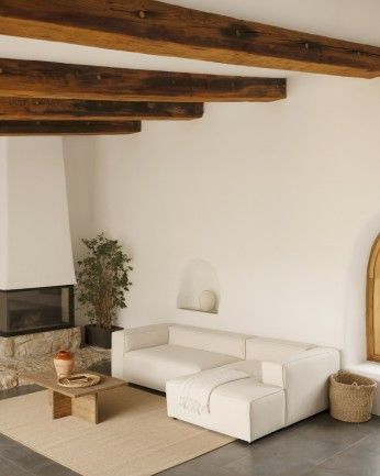 Marine - Mesa de centro de madera maciza en tono roble oscuro de 120x70cm