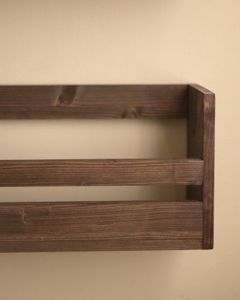Box - Estante zapatero de madera maciza en tono nogal de varias medidas