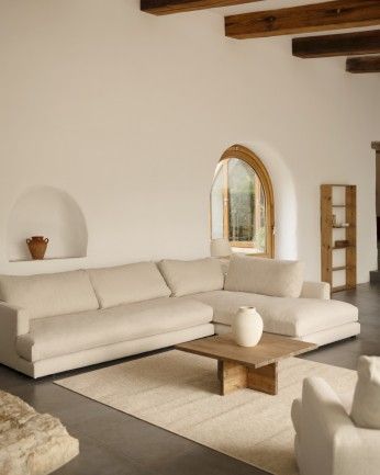 Marine - Mesa de centro cuadrada de madera maciza en tono roble oscuro de 80x80cm
