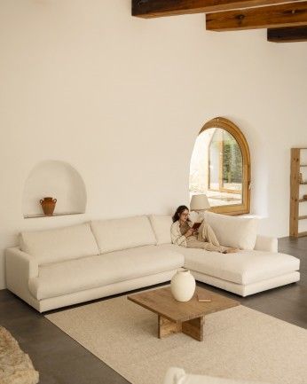 Marine - Mesa de centro cuadrada de madera maciza en tono roble oscuro de 80x80cm