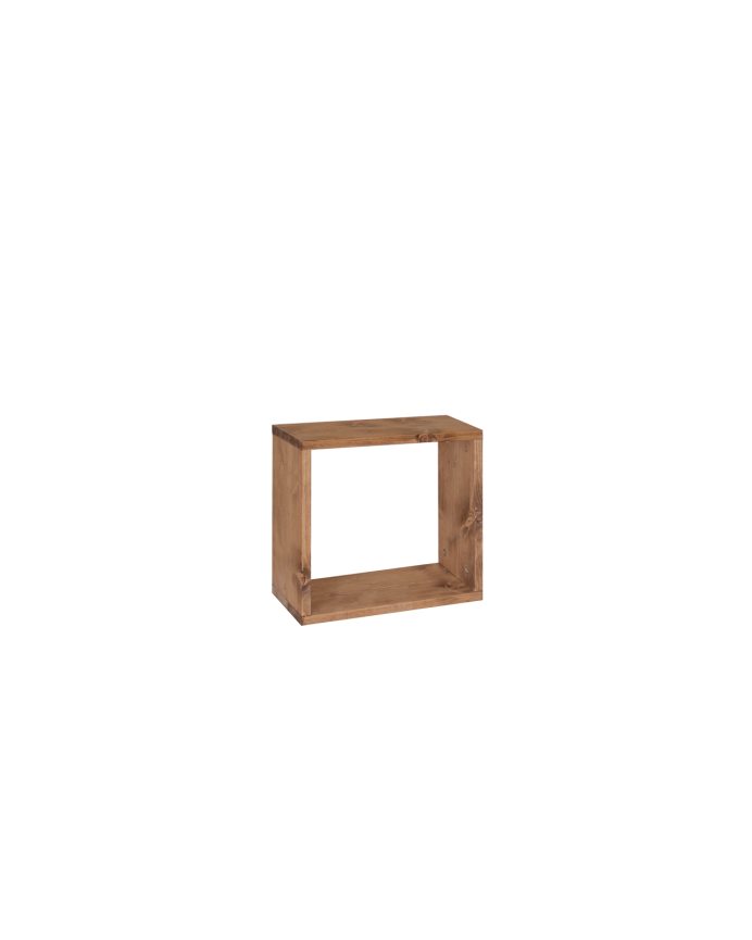 Leyre - Estanteria de madera maciza en tono roble oscuro